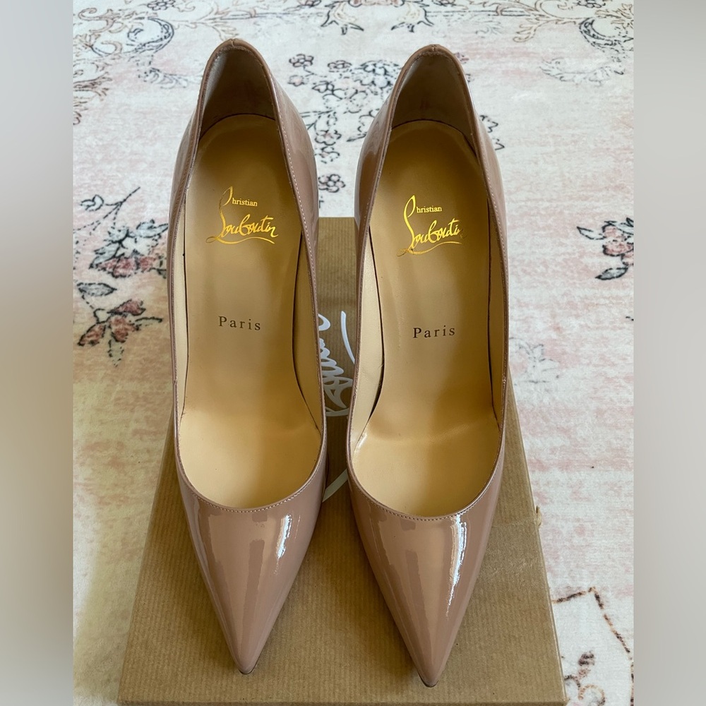 Christian Louboutin Nude Patent Leather Heels